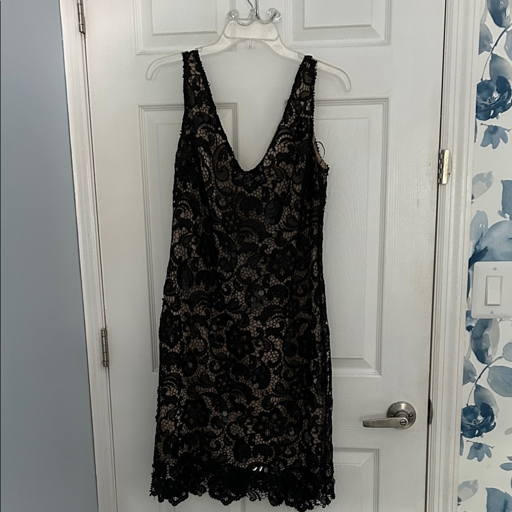MARINA Black Lace Dress